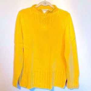 Long sleeves, 100% Cotton.  Zipper front at neck.  Shoulder to Hem 27”